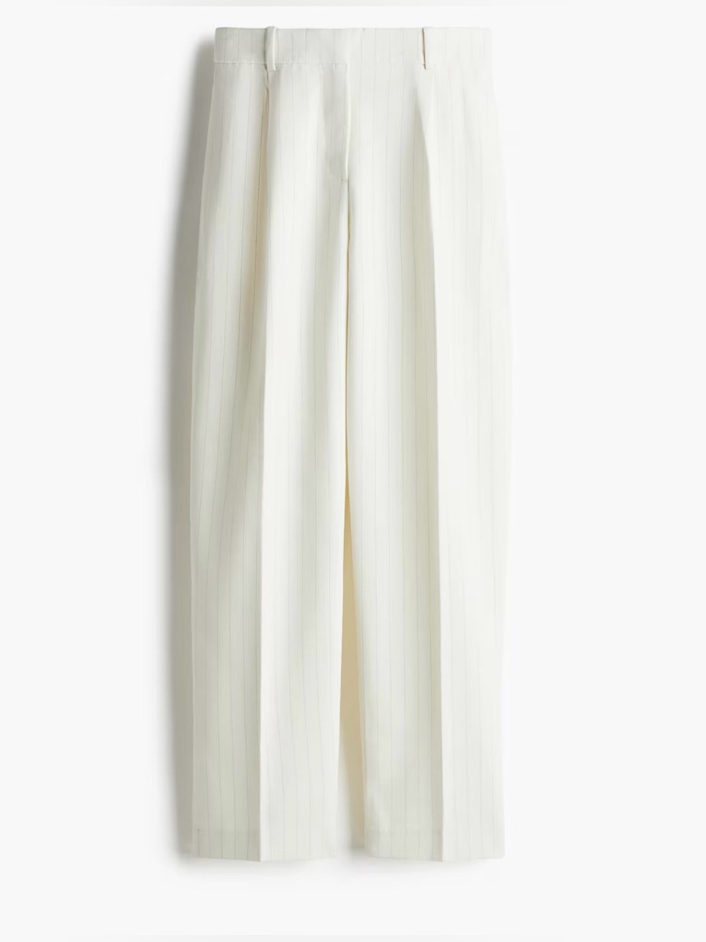 H&M Cream Pinstripe Tapered Dress Pants 6 New SOLD OUT
